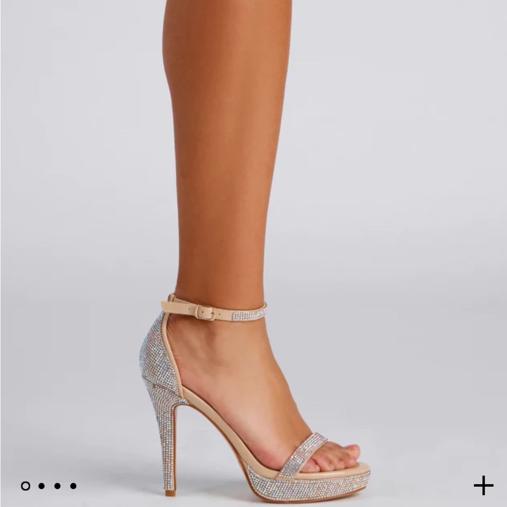 Rhinestone Stiletto Heels - 7